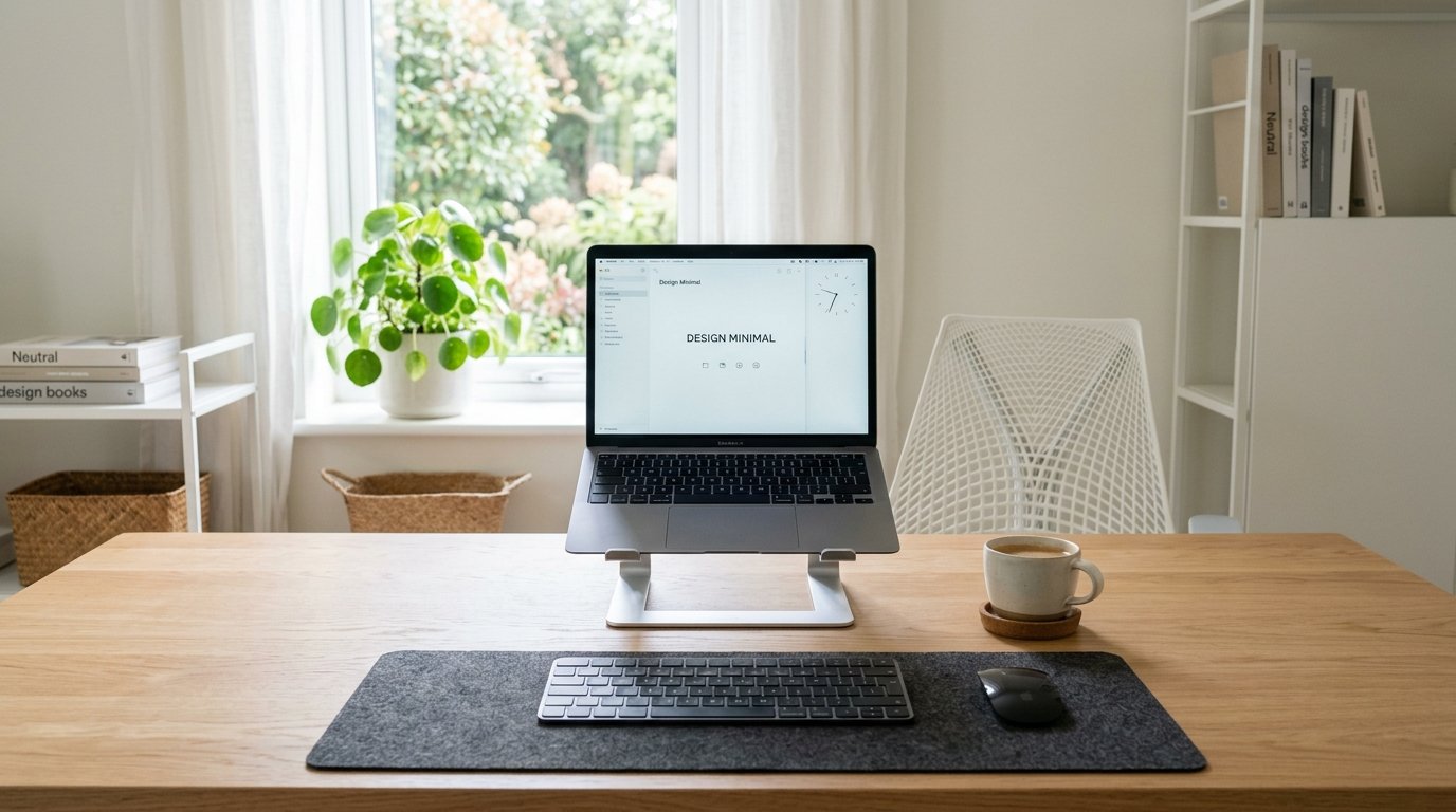 Como Deixar a Mesa do Computador Esteticamente Limpa (Estilo Minimalista)