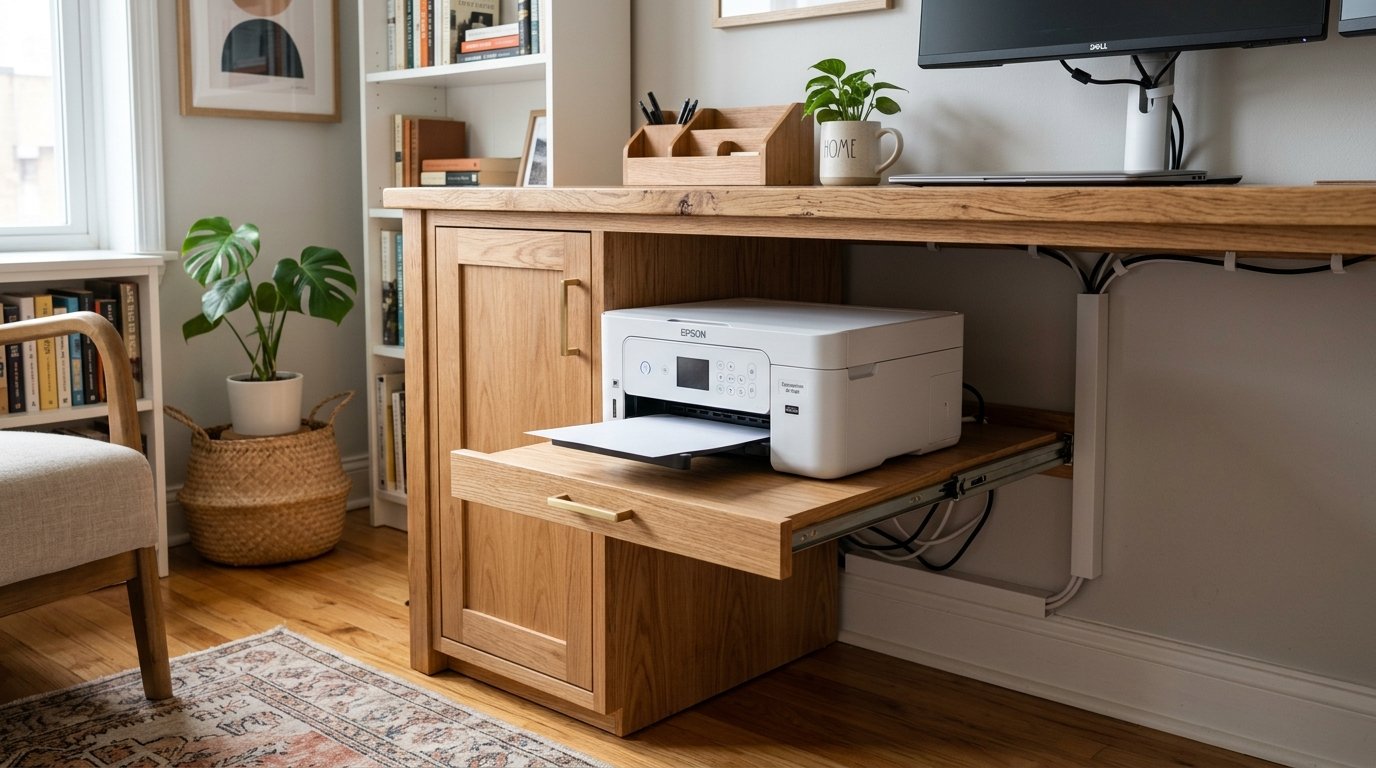 Onde Guardar a Impressora no Apartamento Pequeno? 7 Soluções Inteligentes