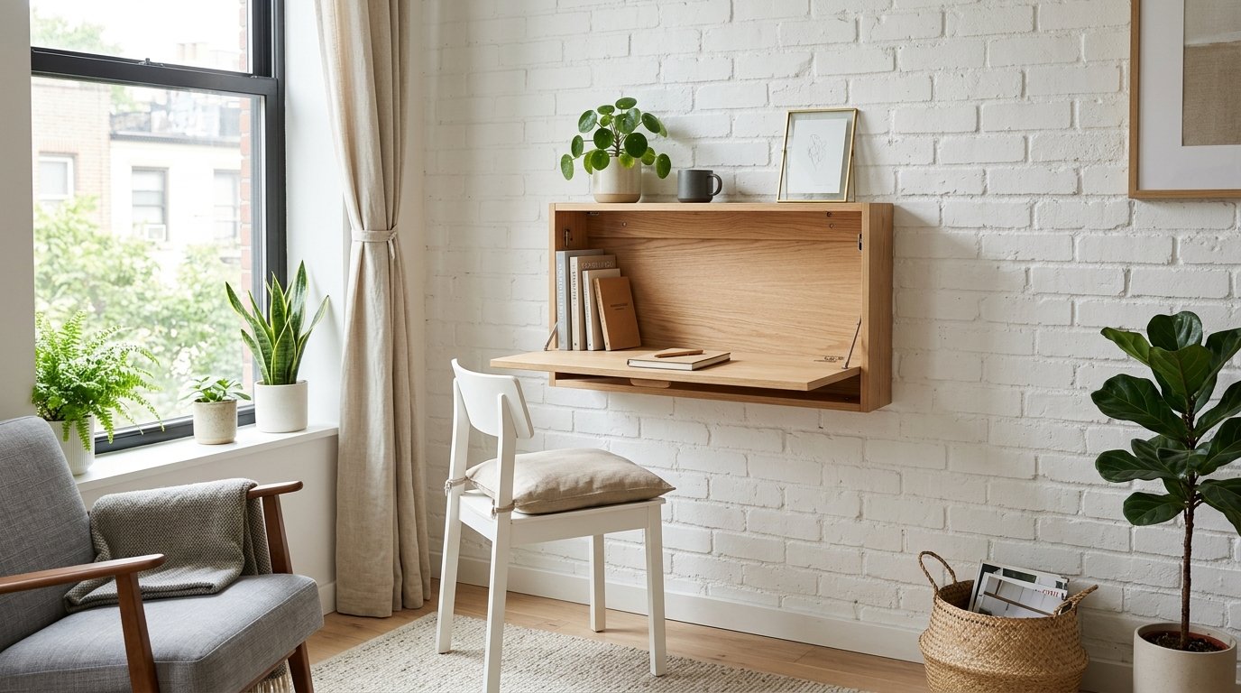 Mesas Dobráveis de Parede: O Guia Definitivo para um Home Office Invisível